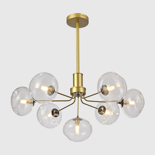 Multi-Arm Dimpled Globe Ceiling Light Elegant Gold