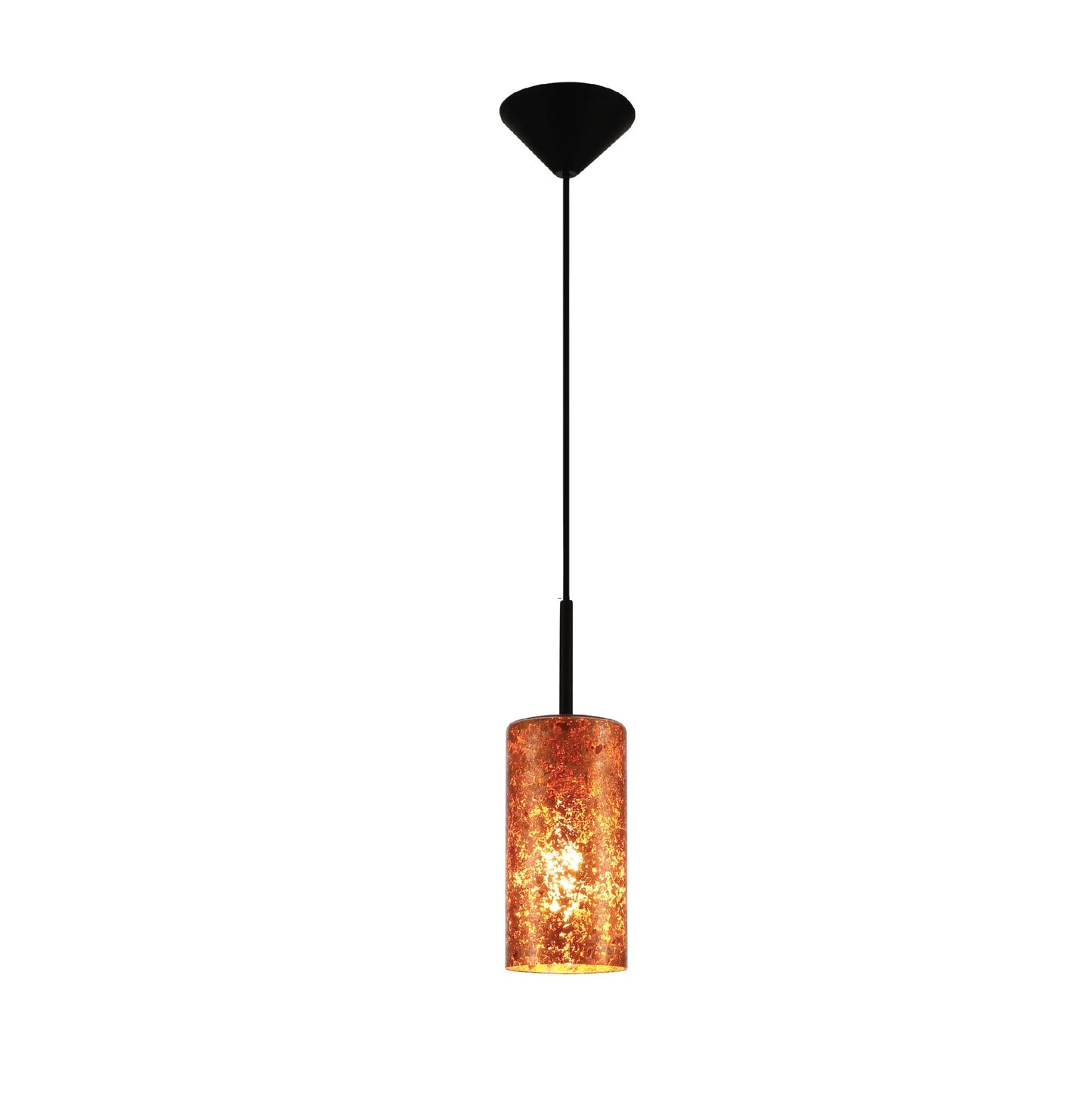 Nebula Copper-Silver-Gold Cylinder Glass Pendant Ceiling Light E27 Fitting
