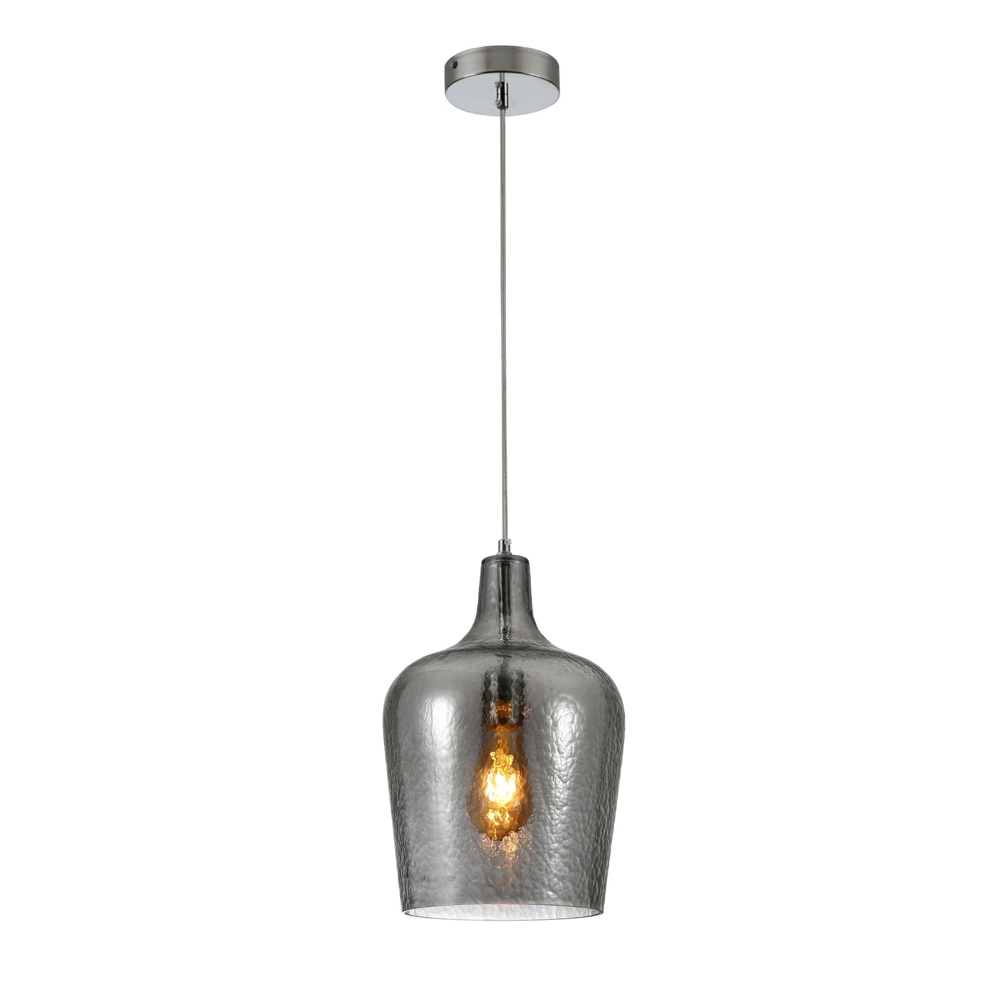 Vase Silhouette Textured Schoolhouse Pendant Ceiling Light