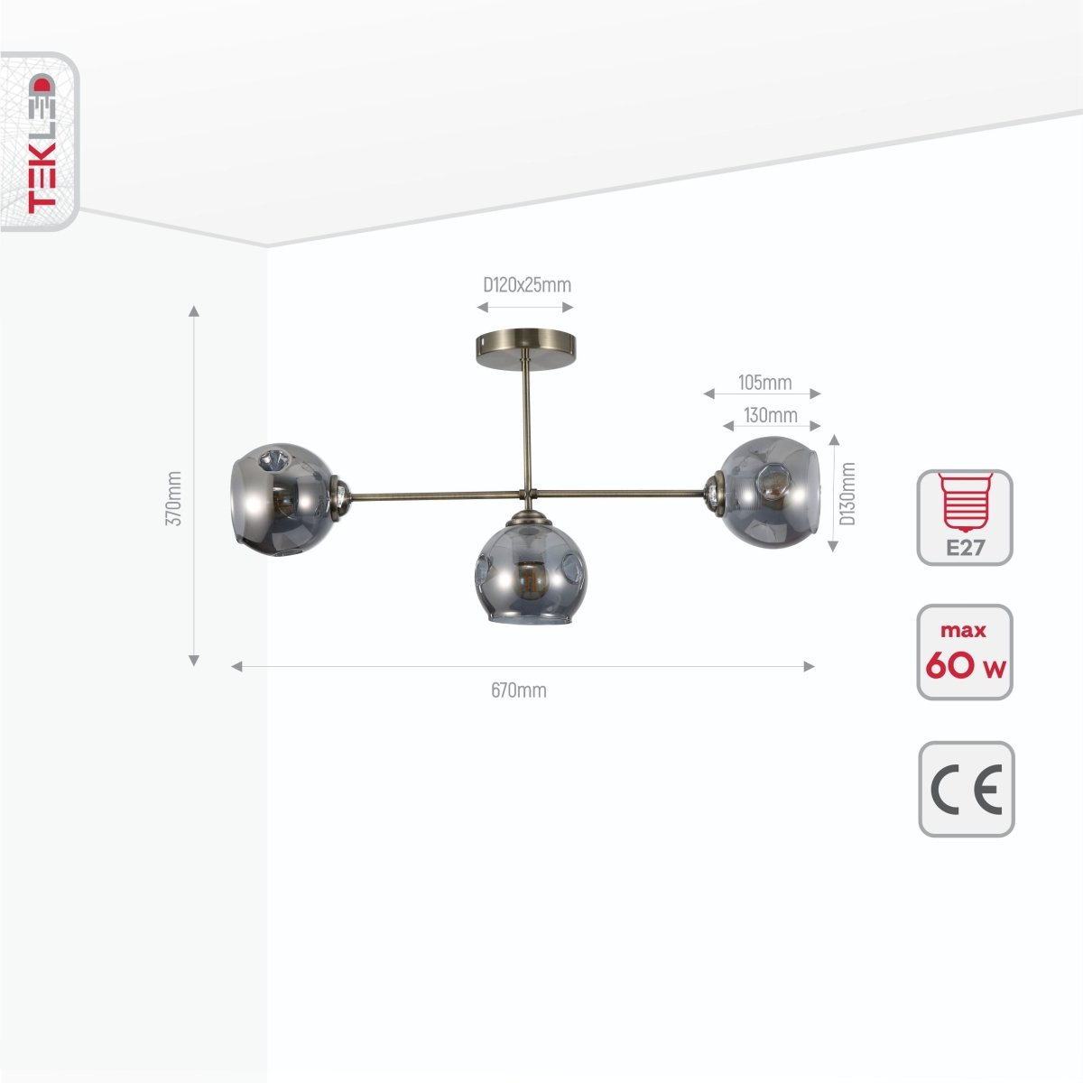 Chandelier 7061 60W 4XE27