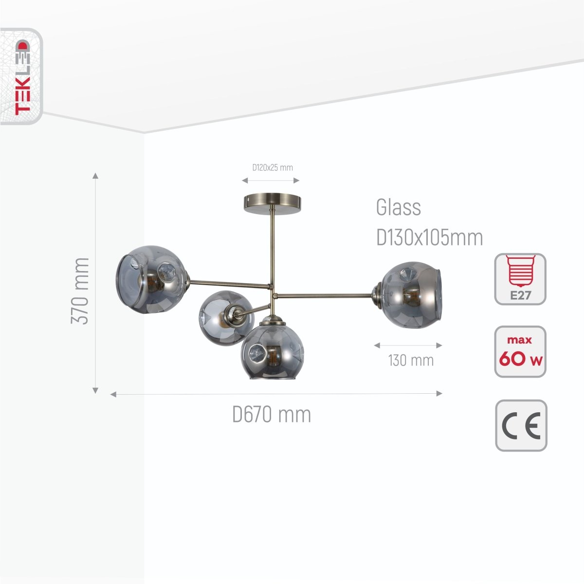 Chandelier 7061 60W 4XE27
