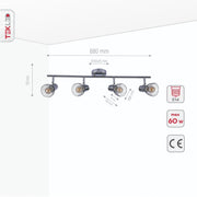Chandelier 51770 60W 4xE14 (TEKAVIZE)