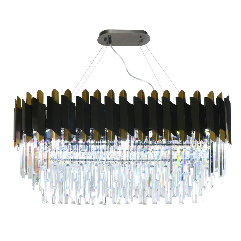 Chandelier 9568D 12xE14 L1000xW350xH470 GOLD & BL(TEKAVIZE)
