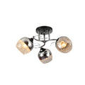 Chrome Metal Partial Mirror Cone Glass Ceiling Light E27