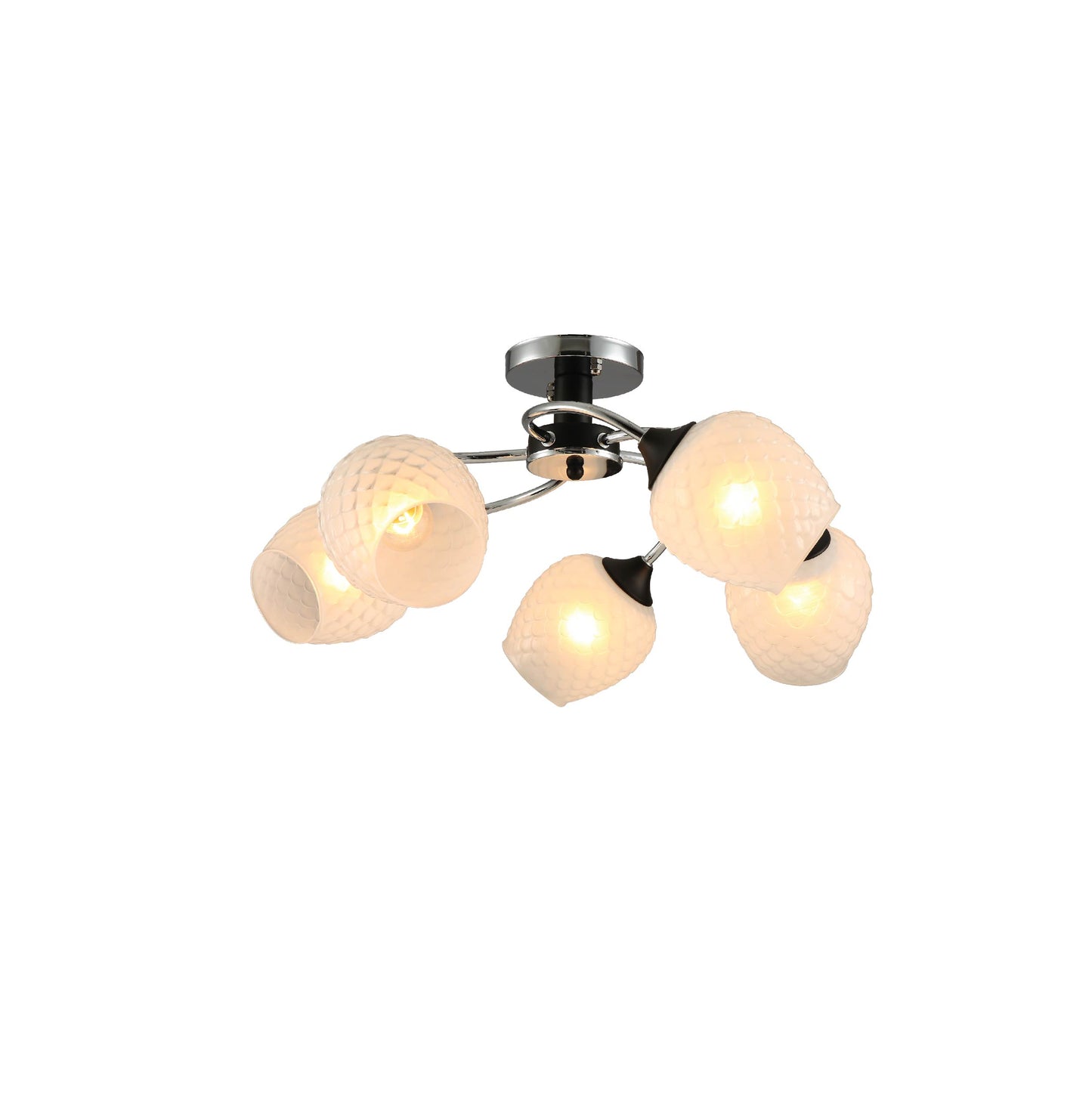 Chandelier 32420 5xE27 CHROME+BLACK(TEKAVIZE)