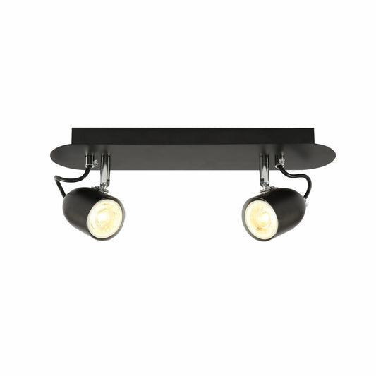 Black Cone Shade Black Chrome Metal Body Ceiling and Wall Light GU10