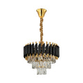 Orbit Glow Design Tiered Crystal Modern Chandelier Ceiling Light