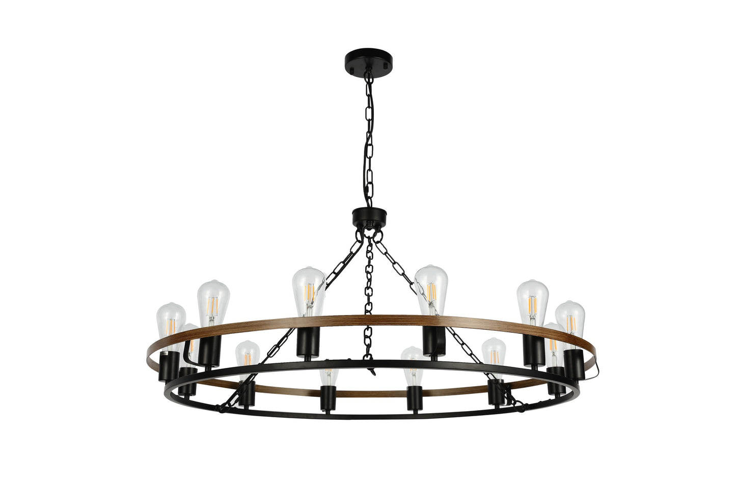 MODERN FARMHOUSE TRANSITIONAL CHANDELIER LIGHT E27X12 (TEKLED)