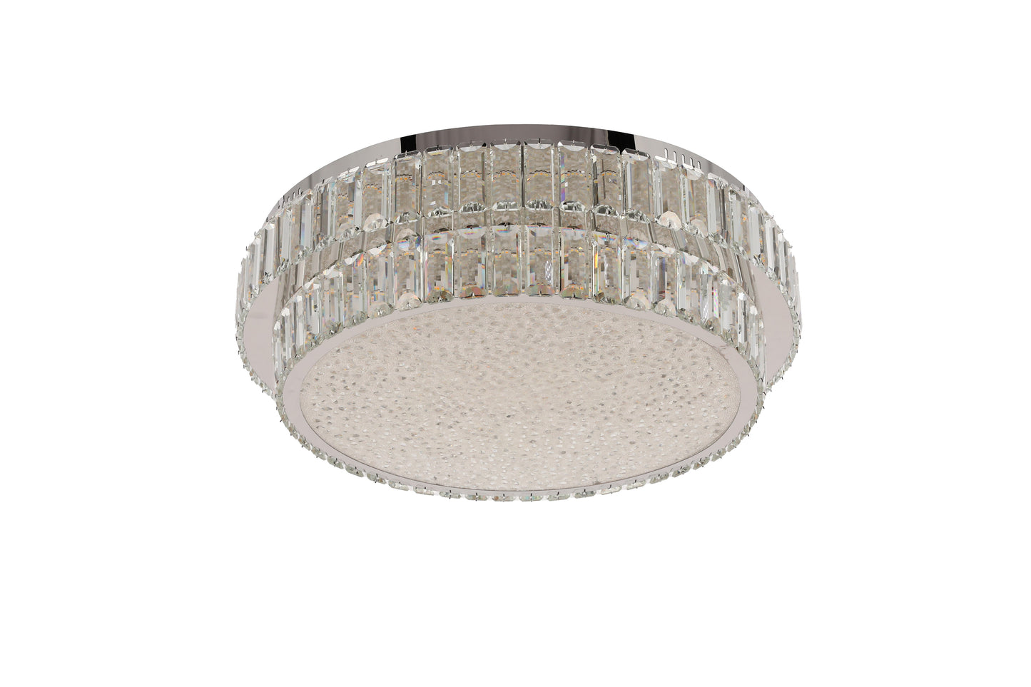 CRYSTAL CHROME CEILING LIGHT XD995  D600MM 3 COLOUR (TEKLED)