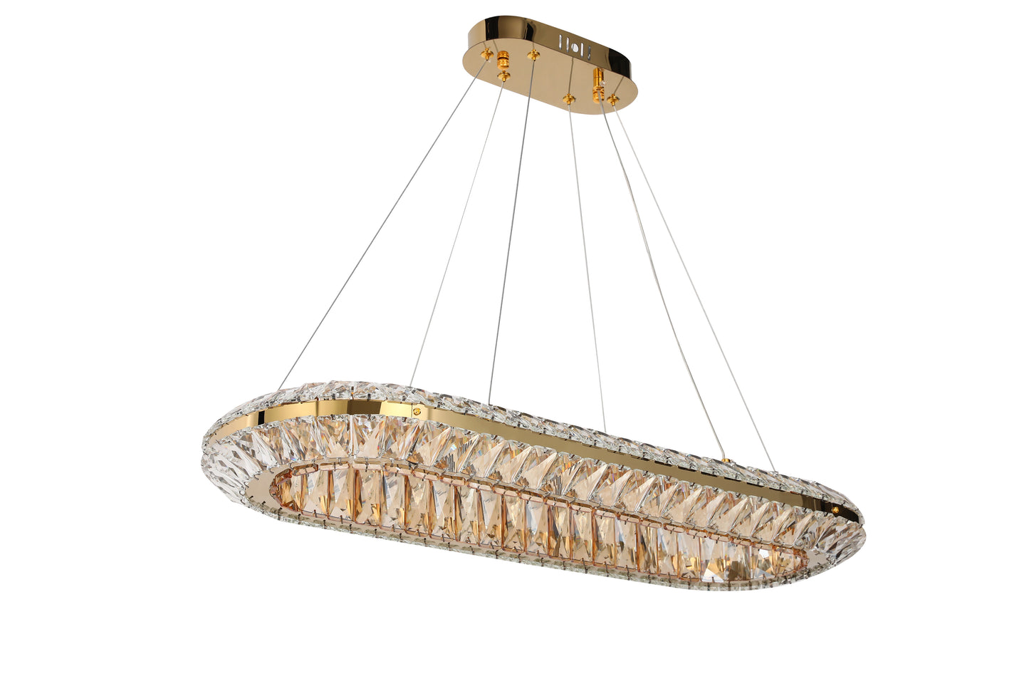 CRYSTAL GOLD CEILING CHANDELIER LIGHT CB242 L800XW300MM 3 COLOUR (TEKLED)
