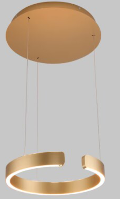 BRUSHED GOLD D600 CHANDELIER BONINI 72W 3COLOUR(TEKLED)