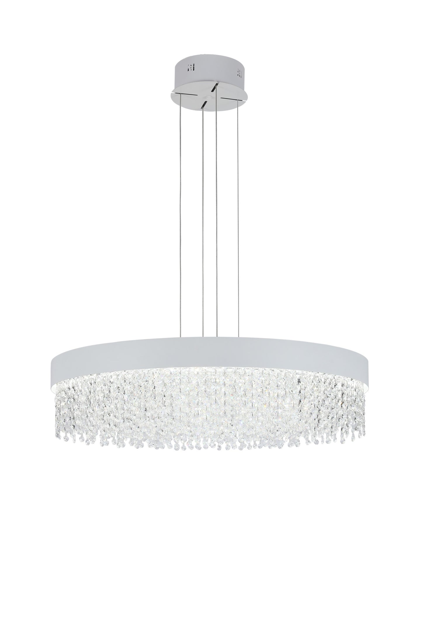 CRYSTAL CHANDELIER LIGHT Q3606 3CCT WHITE D800MM (TEKLED)
