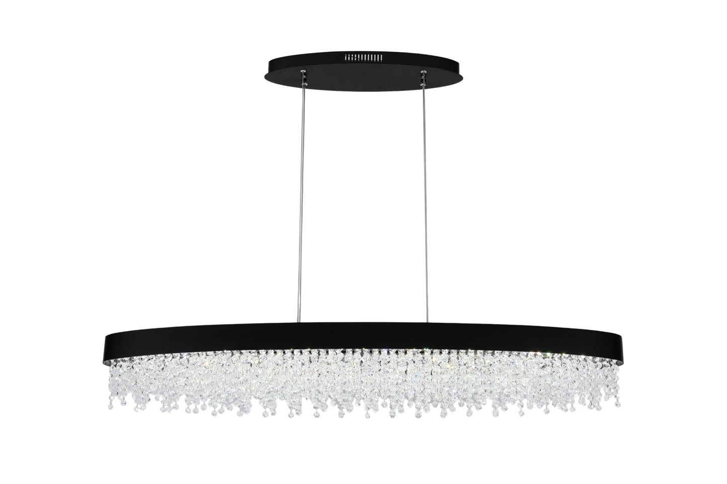 CRYSTAL CHANDELIER LIGHT Q3607 3CCT BLACK L1200*W200MM (TEKLED)