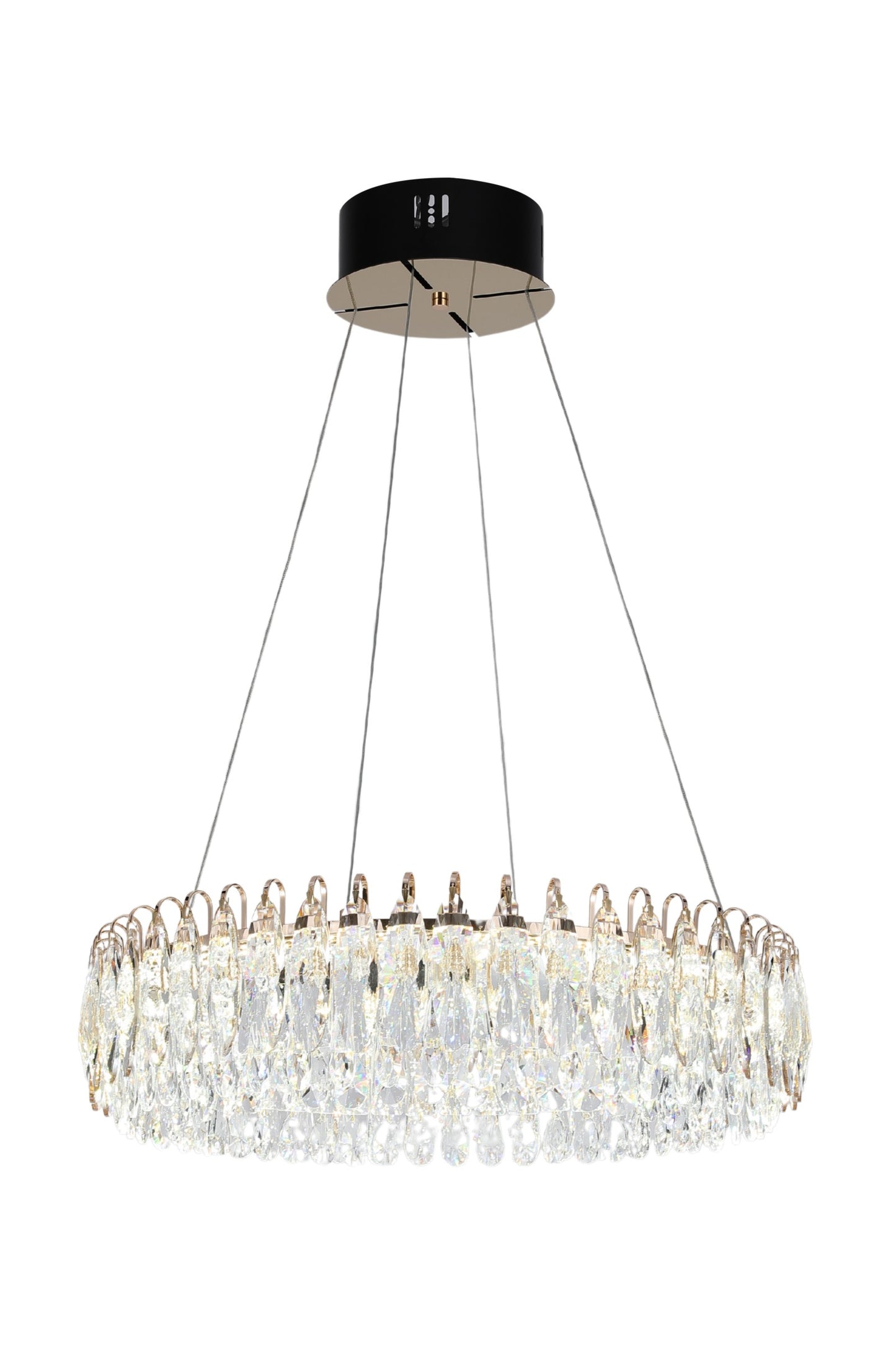 CRYSTAL CHANDELIER LIGHT Q3612 3CCT GOLD D600MM (TEKLED)