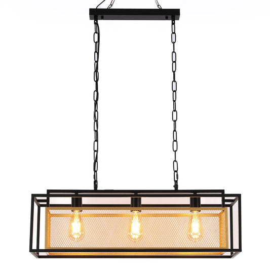 PENDANT LIGHT SY3948 E27 BK+GD (TEKLED)