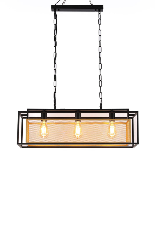PENDANT LIGHT SY3948 E27 BK+GD  (TEKLED)