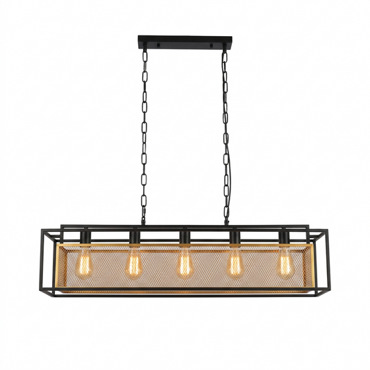 PENDANT LIGHT SY3948 E27 BK+GD (TEKLED)