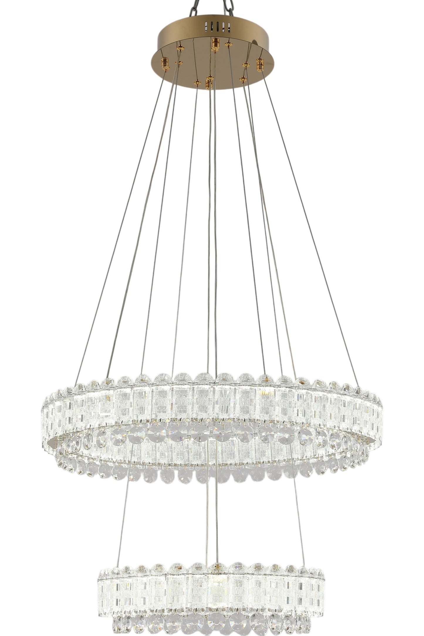 Crystal Chandelier Light C818 3CCT Gold L900xW350mm (TEKLED)