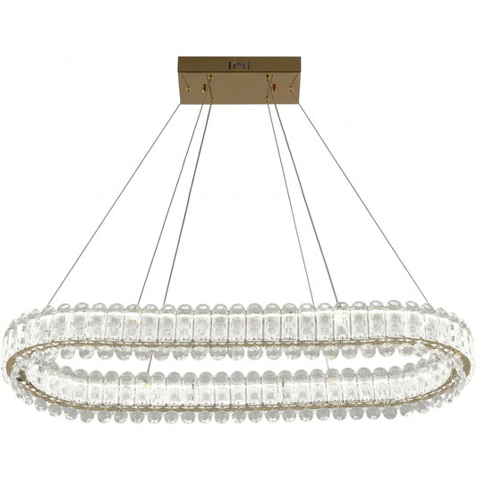 Crystal Chandelier Light C818 3CCT Gold L900xW350mm (TEKLED)