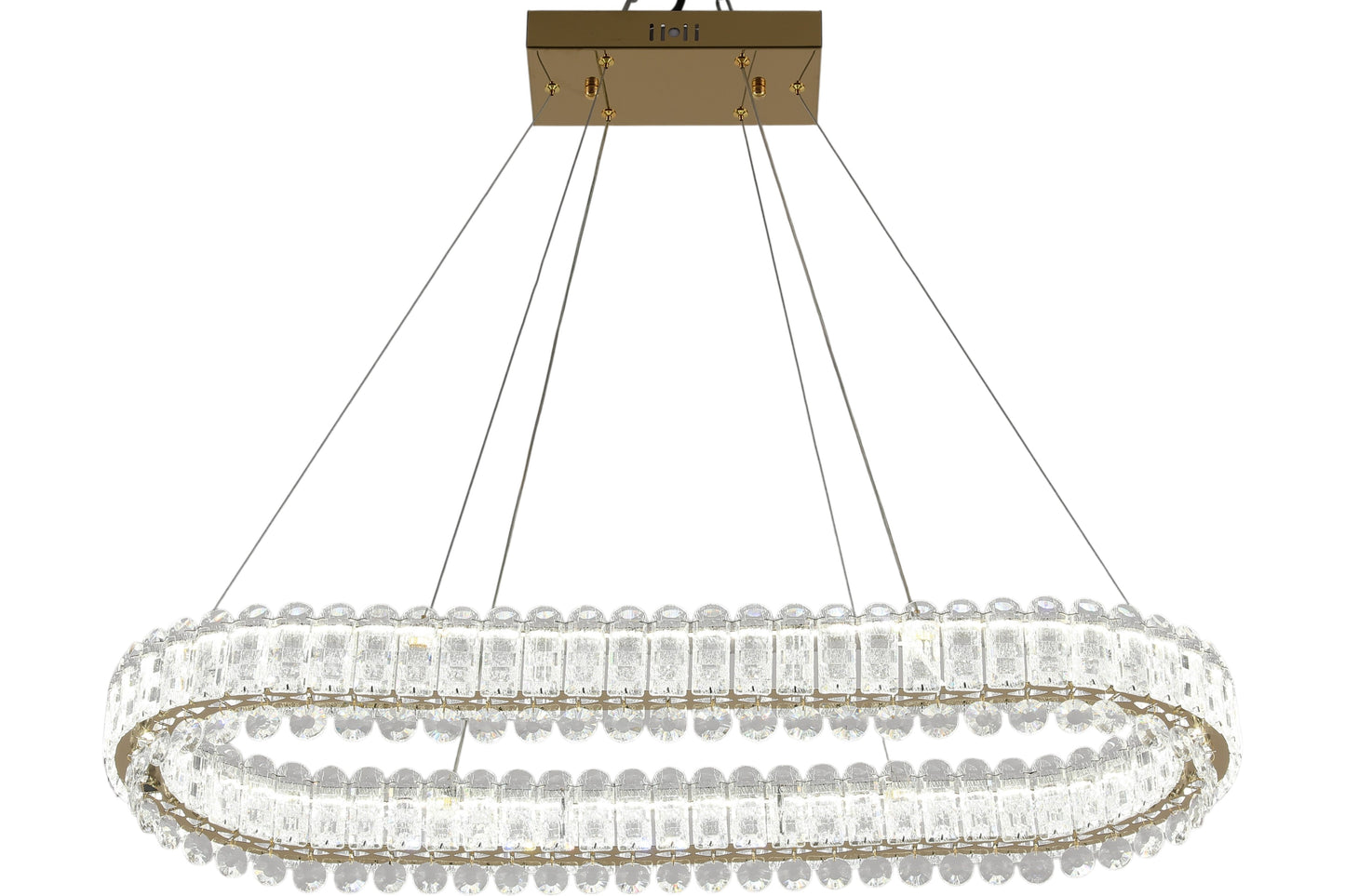 Crystal Chandelier Light C818 3CCT Gold L900xW350mm (TEKLED)