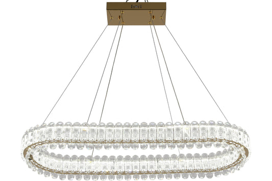 Crystal Chandelier Light C818 3CCT Gold L900xW350mm (TEKLED)