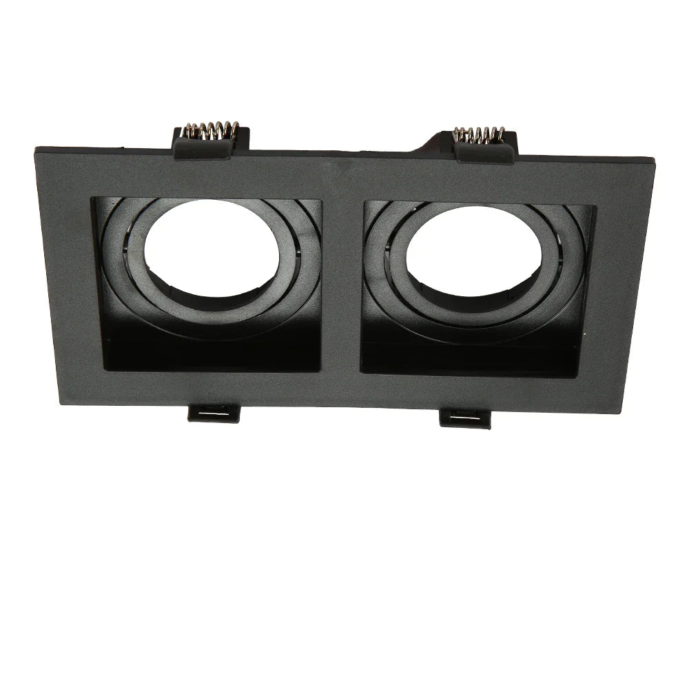 Polycarbonate Rectangle Grill Tilt Recessed Downlight GU10