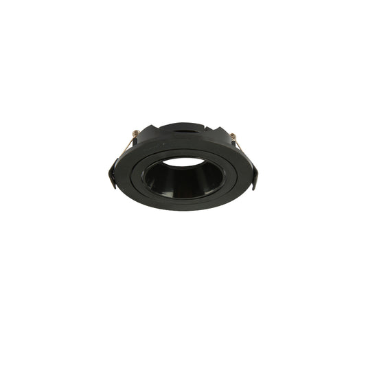 Round Polycarbonate Tilt Recessed Downlight GU10 White or Black