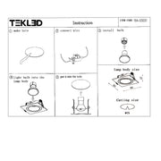 Rectangle Polycarbonate Tilt Recessed Downlight GU10