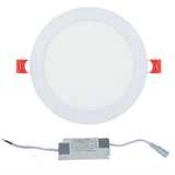 LED BLACK ROUND PANEL 12W SURFACE (TEKLED)