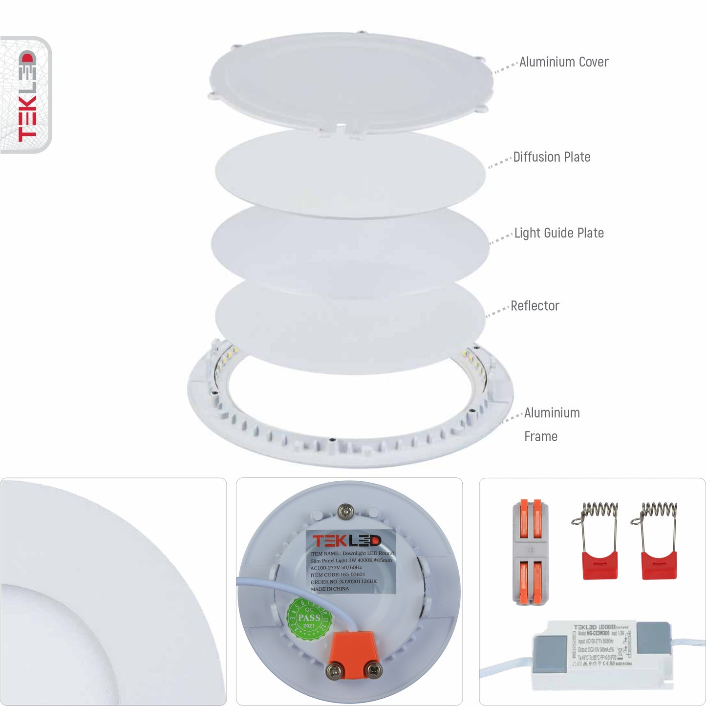DL LED ROUND PANEL 3W (TEKLED)