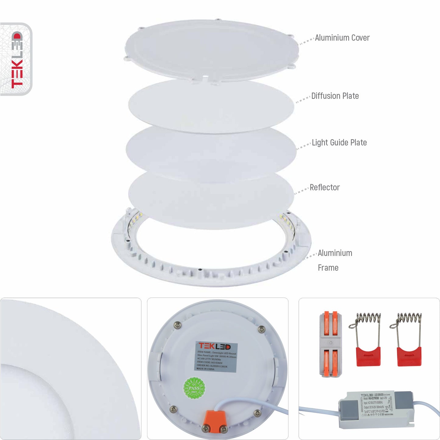 DL LED ACRYLIC ROUND PANEL 6W 3000K (TT)