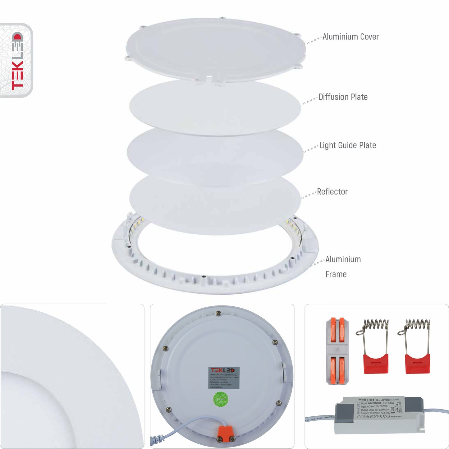 DL LED ROUND PANEL 12W (TEKL)