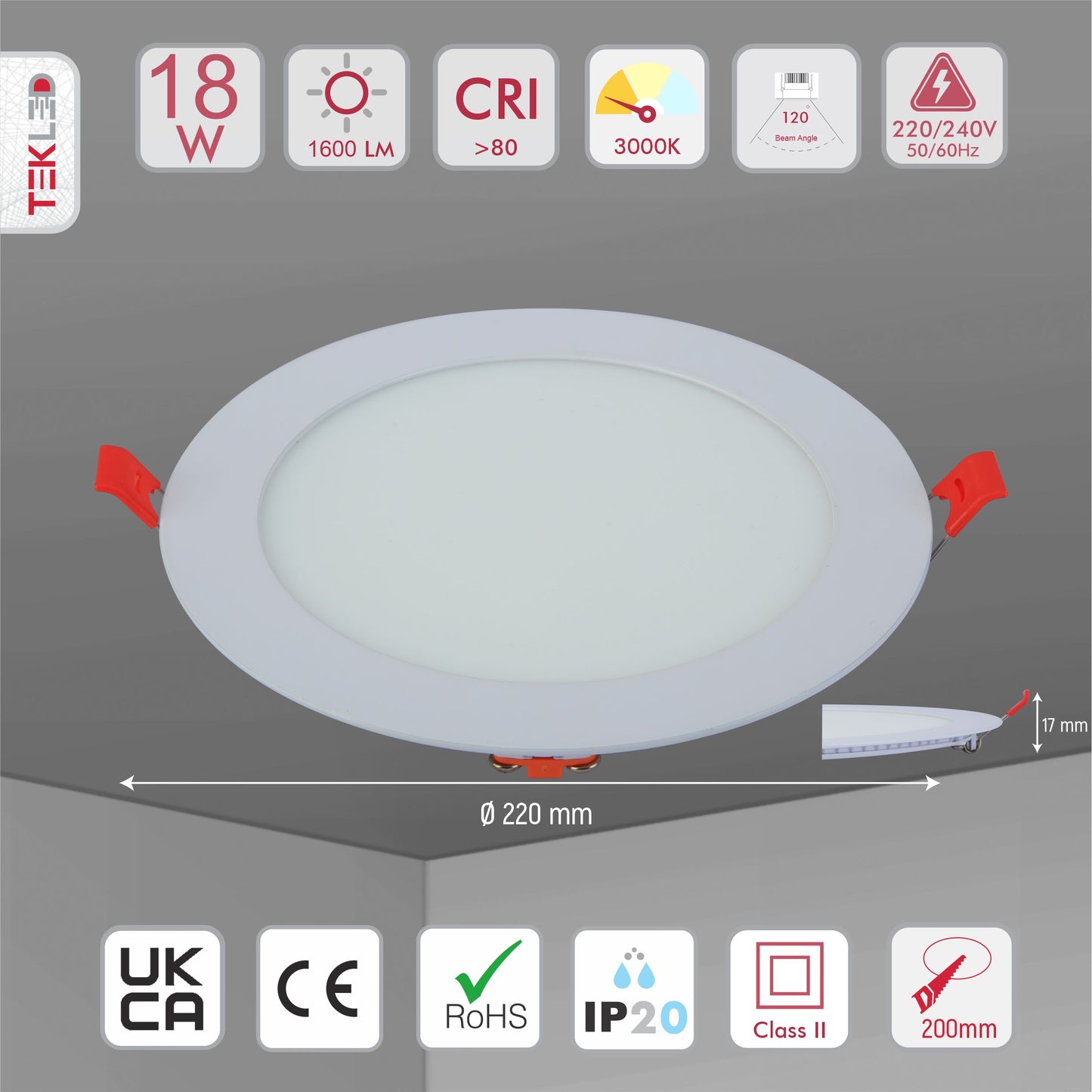 DL LED ACRYLIC ROUND PANEL 18W (TT)