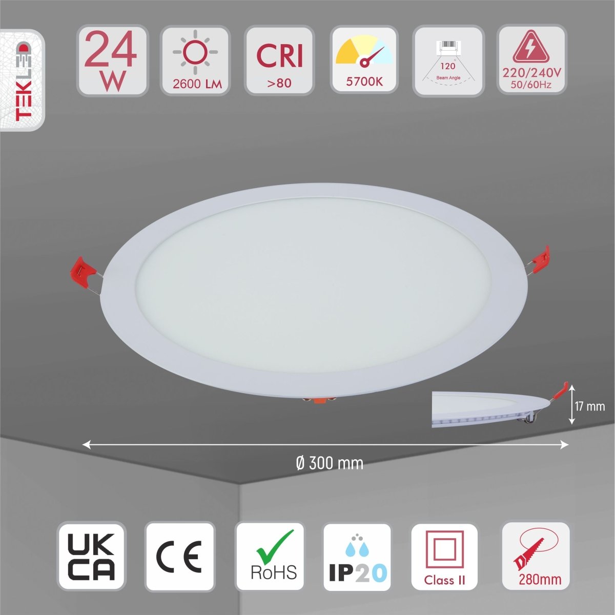 SV-K DL LED SLIM ROUND PANEL 24W 5700K