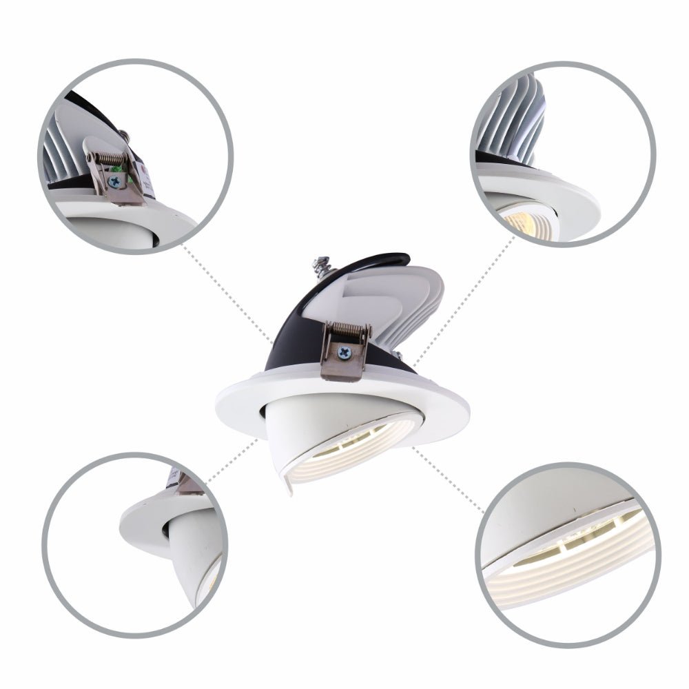 LED SWIVEL & SCOOP DOWNLIGHT 30W COOL WHITE