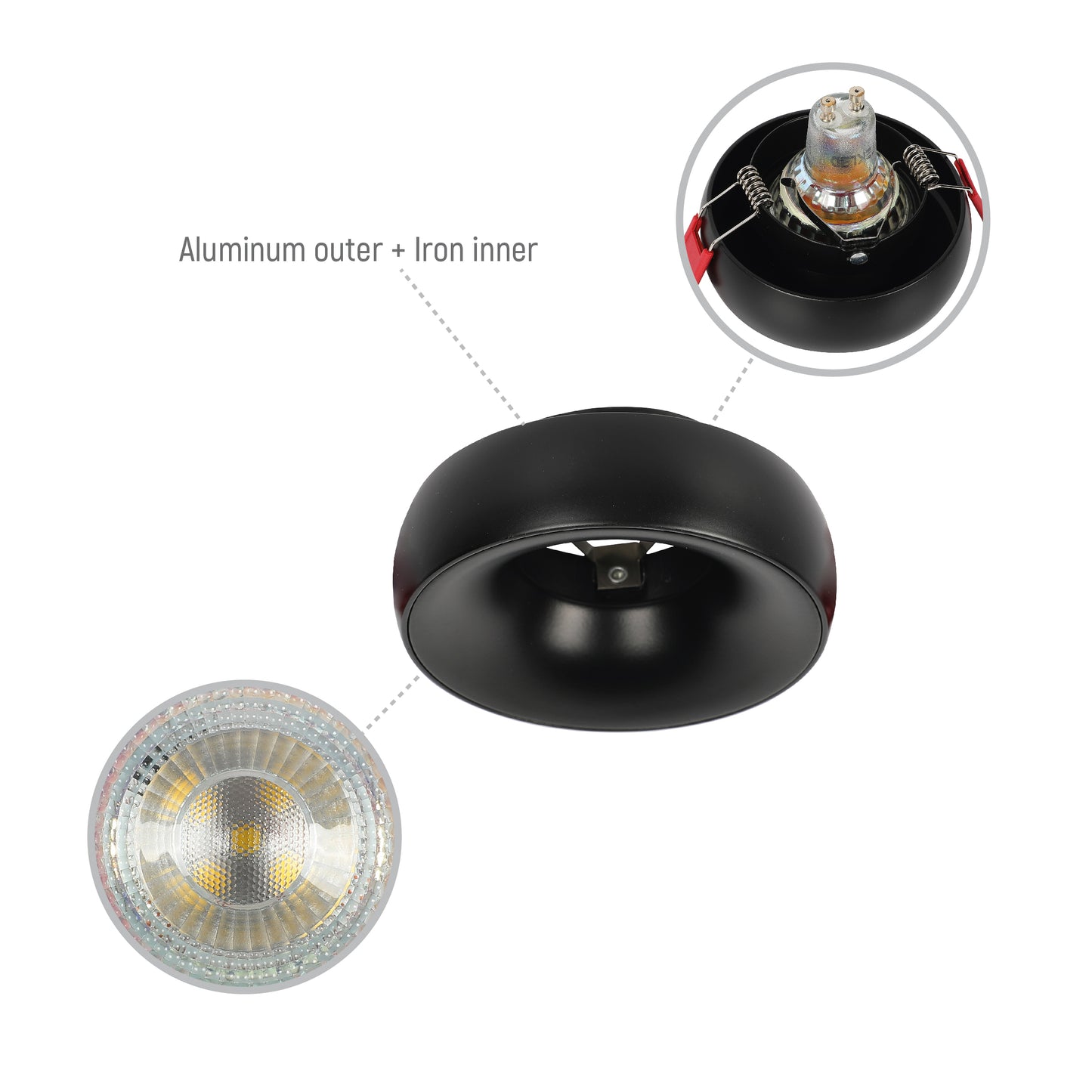 GU10 BLACK DOWNLIGHT Φ93*H33MM (TEKLED)