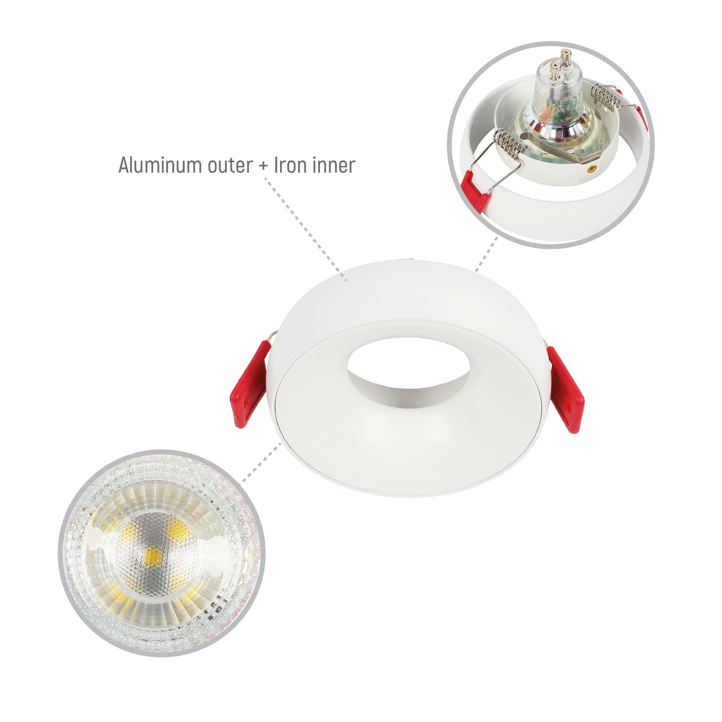 GU10 WHITE DOWNLIGHT 93*H33MM (TEKLED)