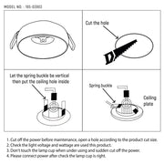 GU10 WHITE DOWNLIGHT 93*H33MM (TEKLED)