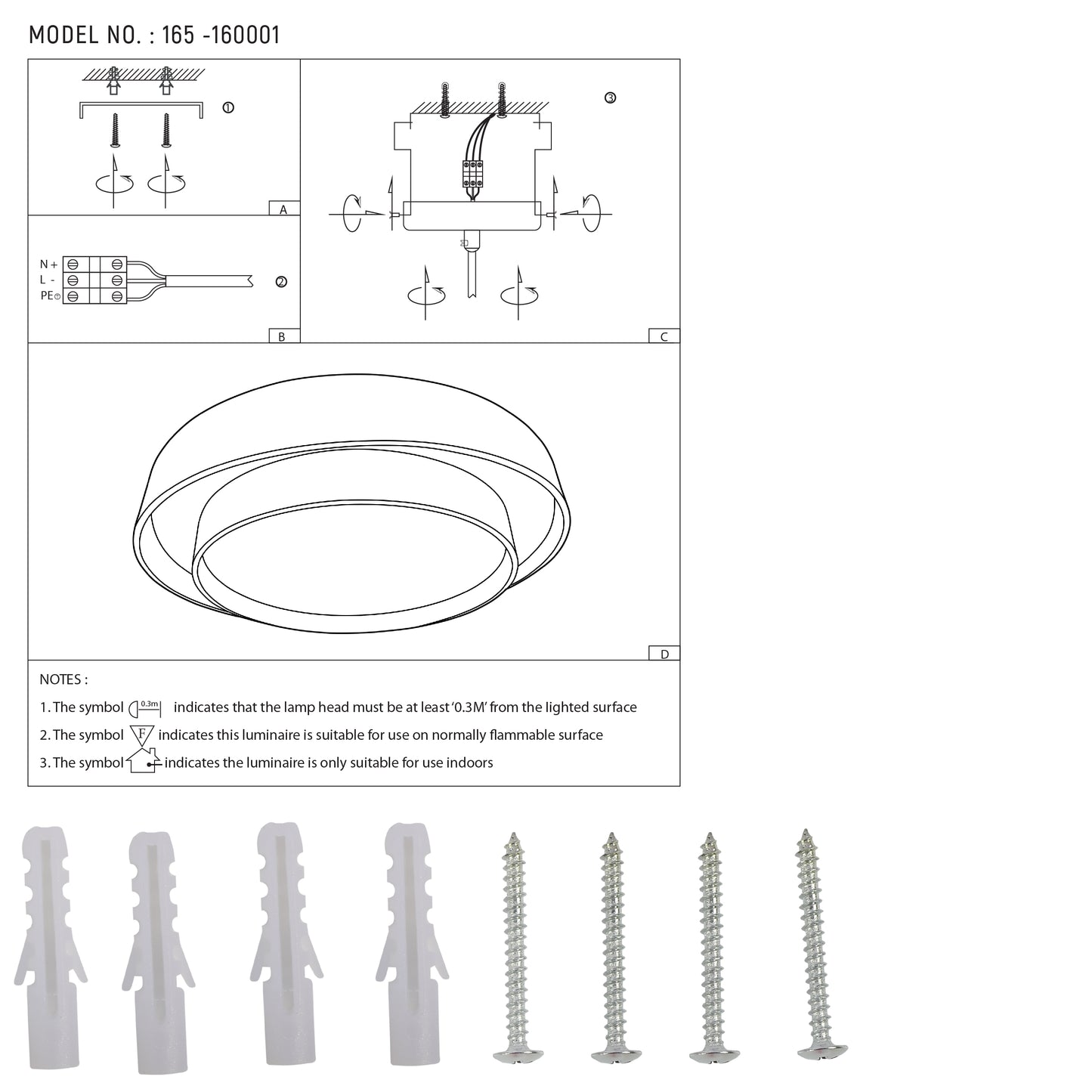 LED CL400 24W BLACK D400 6000K/4000K/30000K