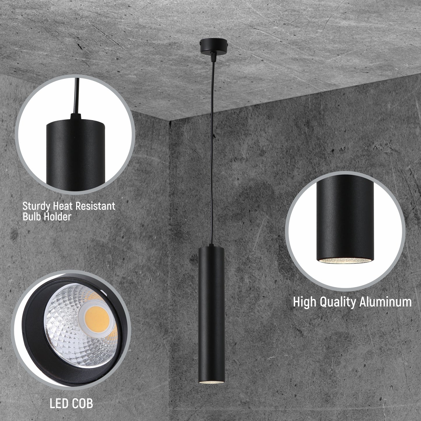 LED PODVES.LS-050 10W 3000K BLCK UK