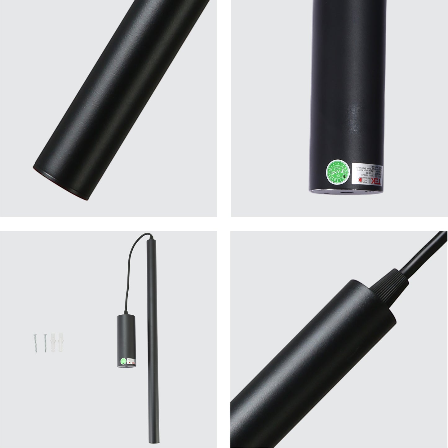 10W Pendant 4000K BLACK 40x450mm 100-265V(TEKL)