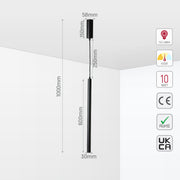 10W Pendant 4000K BLACK 30x600mm 100-265V(TEKL)