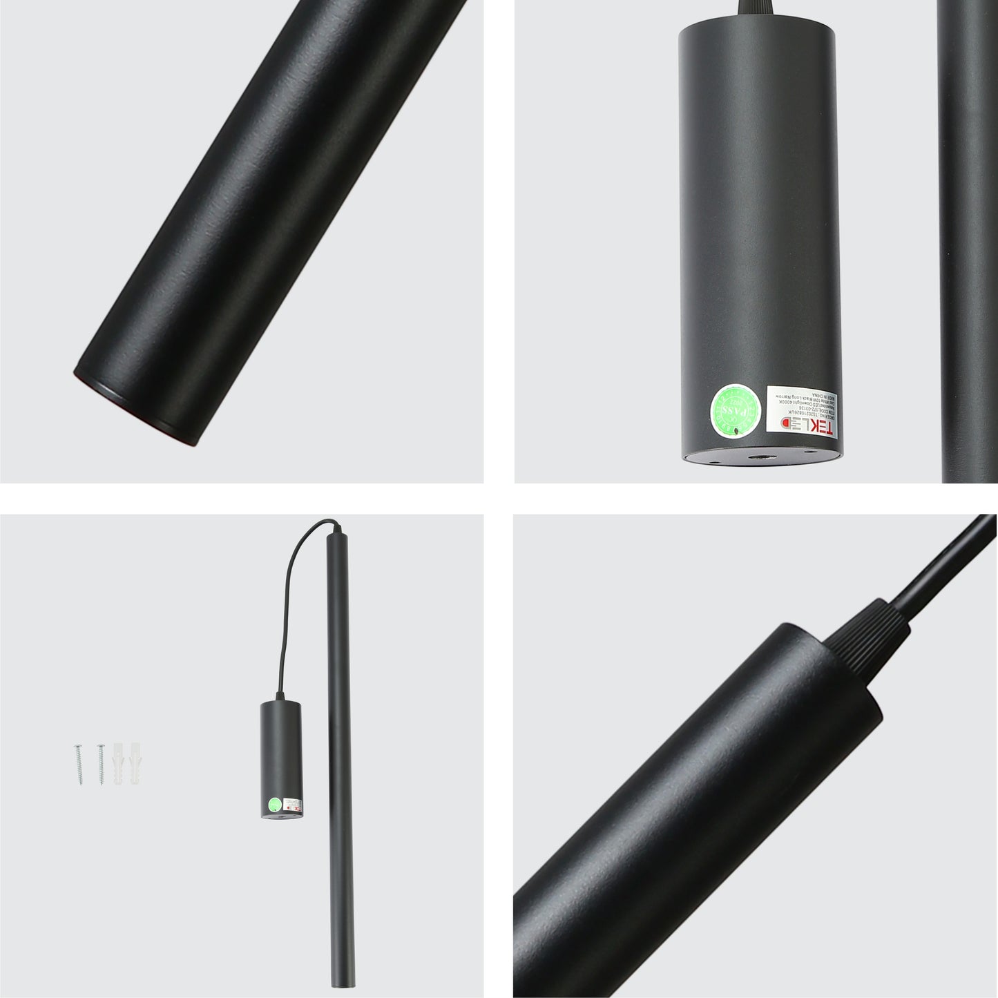 10W Pendant 4000K BLACK 30x600mm 100-265V(TEKL)