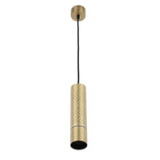 Geometric Textured Pendant Light - GU10 Fitting, Dimmable, 240mm Height