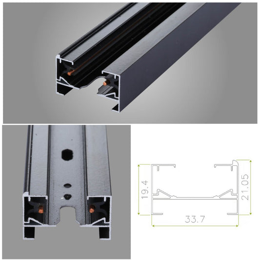 Track for 2 Conductor Tracklight adaptors Halo Type