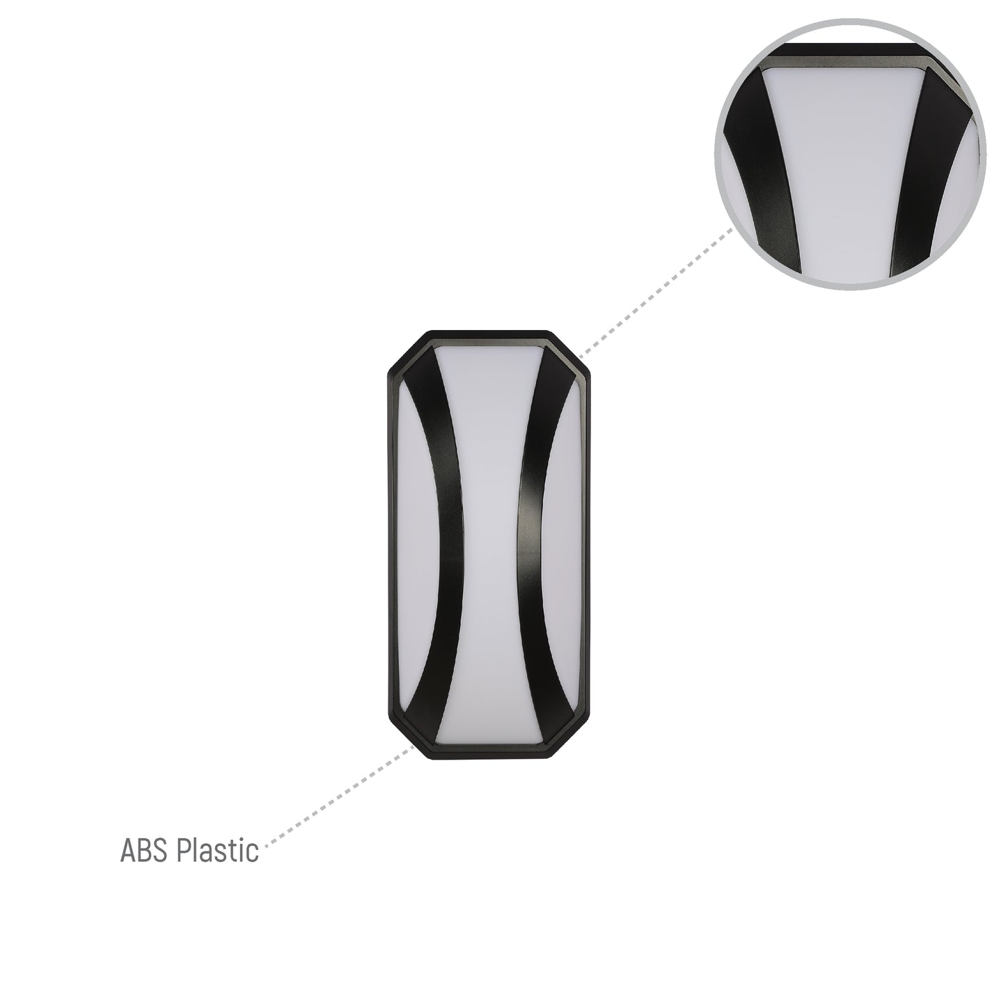 CURVED PLASTIC BLACK MODERN LED OUTDOOR