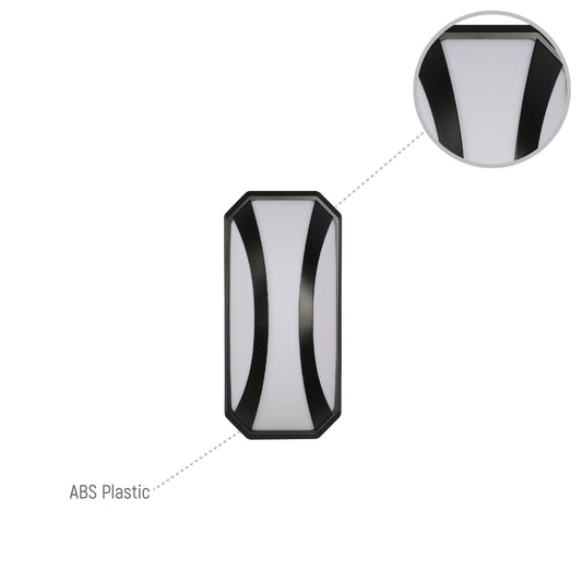 CURVED PLASTIC BLACK MODERN LED OUTDOOR