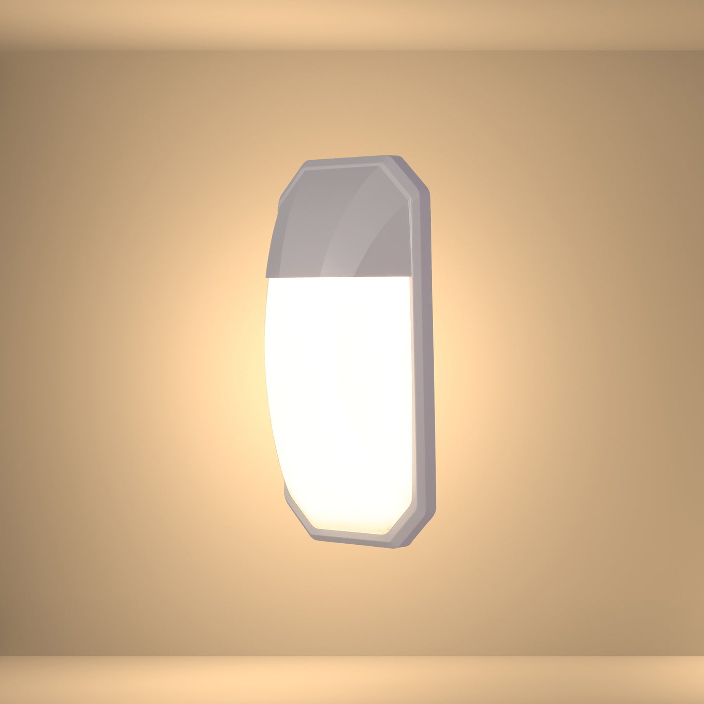 Black Plastic LED Outdoor Wall Light 15W
