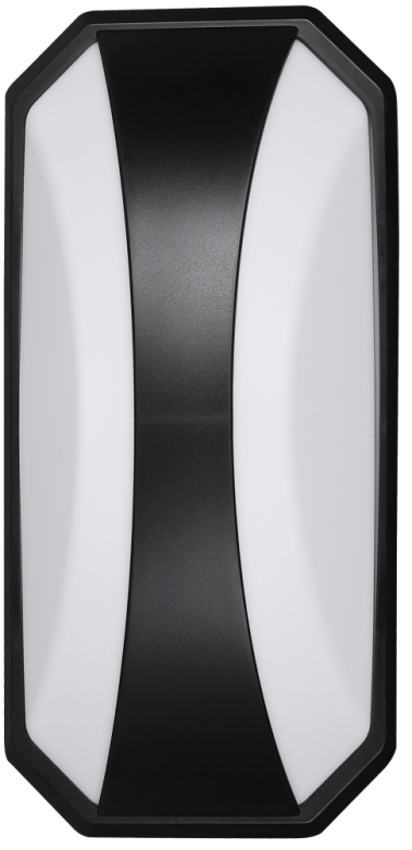 Curved Plastic Black ModernLED Outdoor Wall Light 24W Warm White (TEKLED)