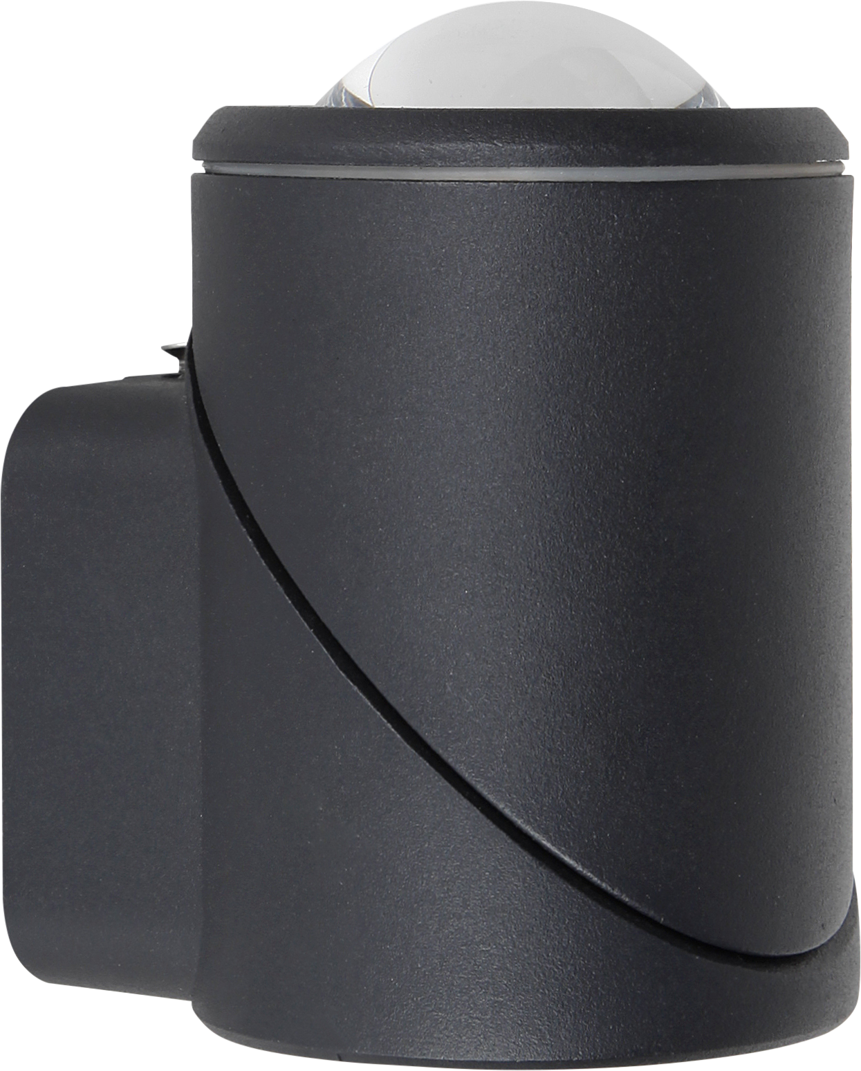 Rotatable Cylinder 1 way OutdoorLED Wall Light 5W Black